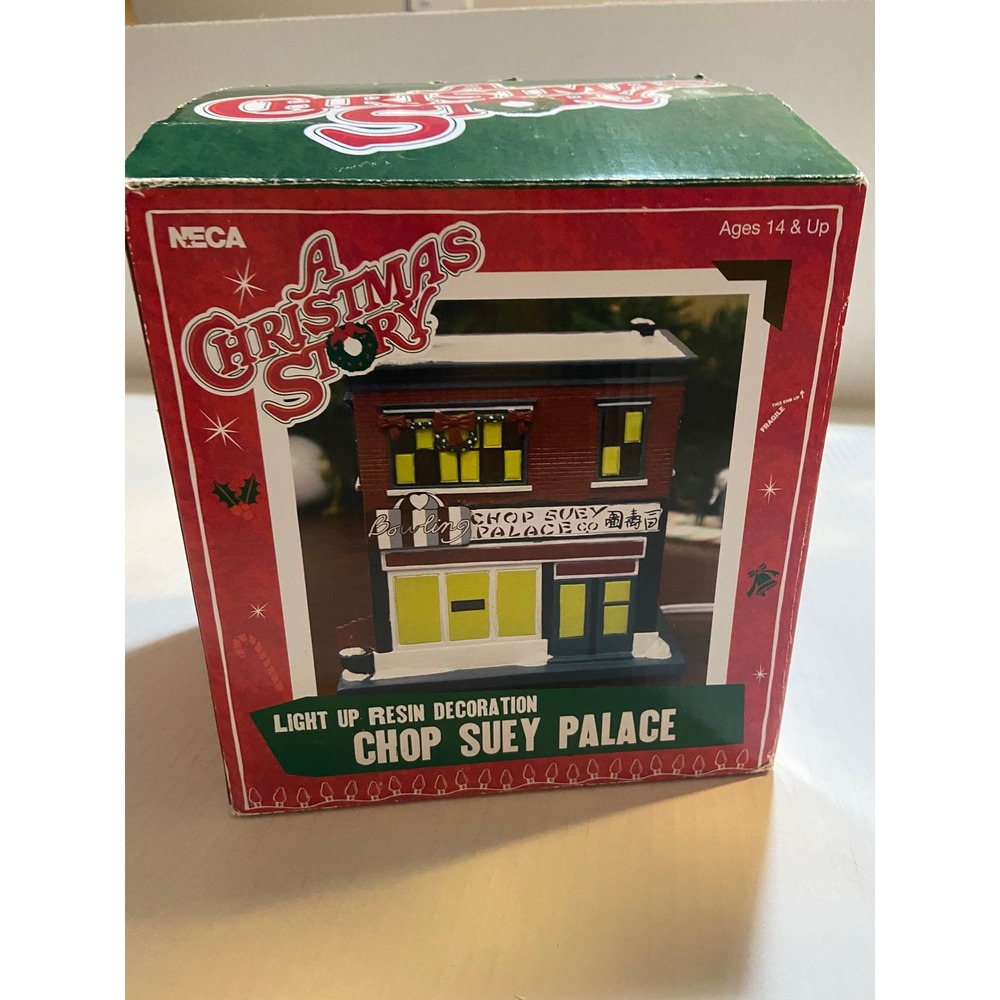 NECA A Christmas Story Chop‎ Suey Palace Light Up Resin Decoration 40164 Red